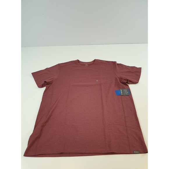 Eddie Bauer Shirt Mens XL Tall Dark Red Heather Adventurer FreeDry SeaWool Tee - Picture 1 of 15